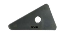 PosiƟoning Plate, triangular, length 45 mm, 80°/70°/30°